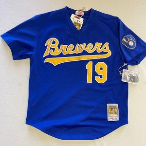 Wilwaukee Brewers MLB authentic Mesh Pullover #19 Jersey